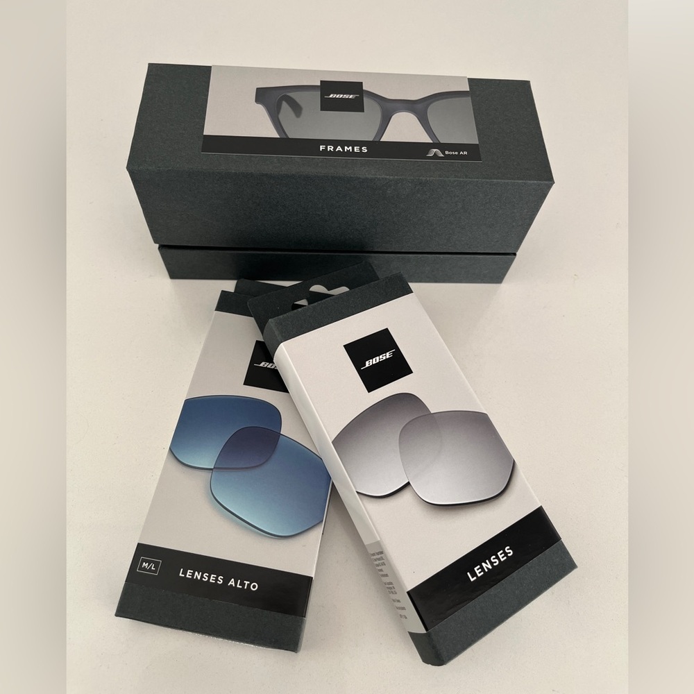 BOSE Frames Alto Size M/L Hard Sided Case Original Packaging 2 Additional Lenses